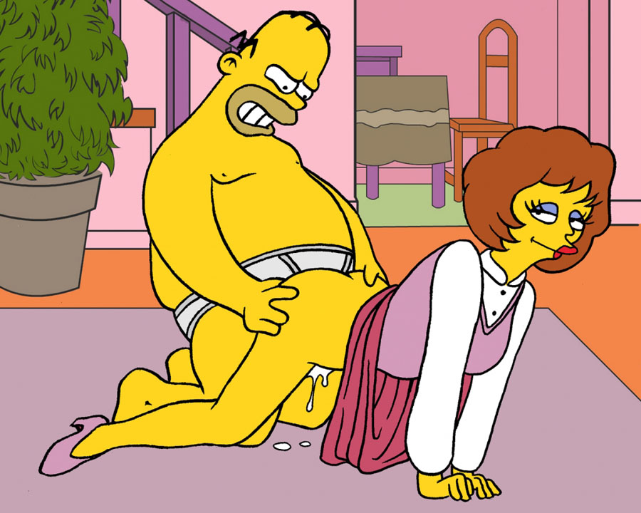 Os Simpsons – Homer dando um trato na vizinha