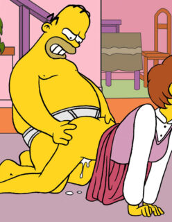 Os Simpsons – Homer dando um trato na vizinha