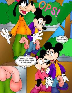 Mickey, Pateta e Donald na maior putaria