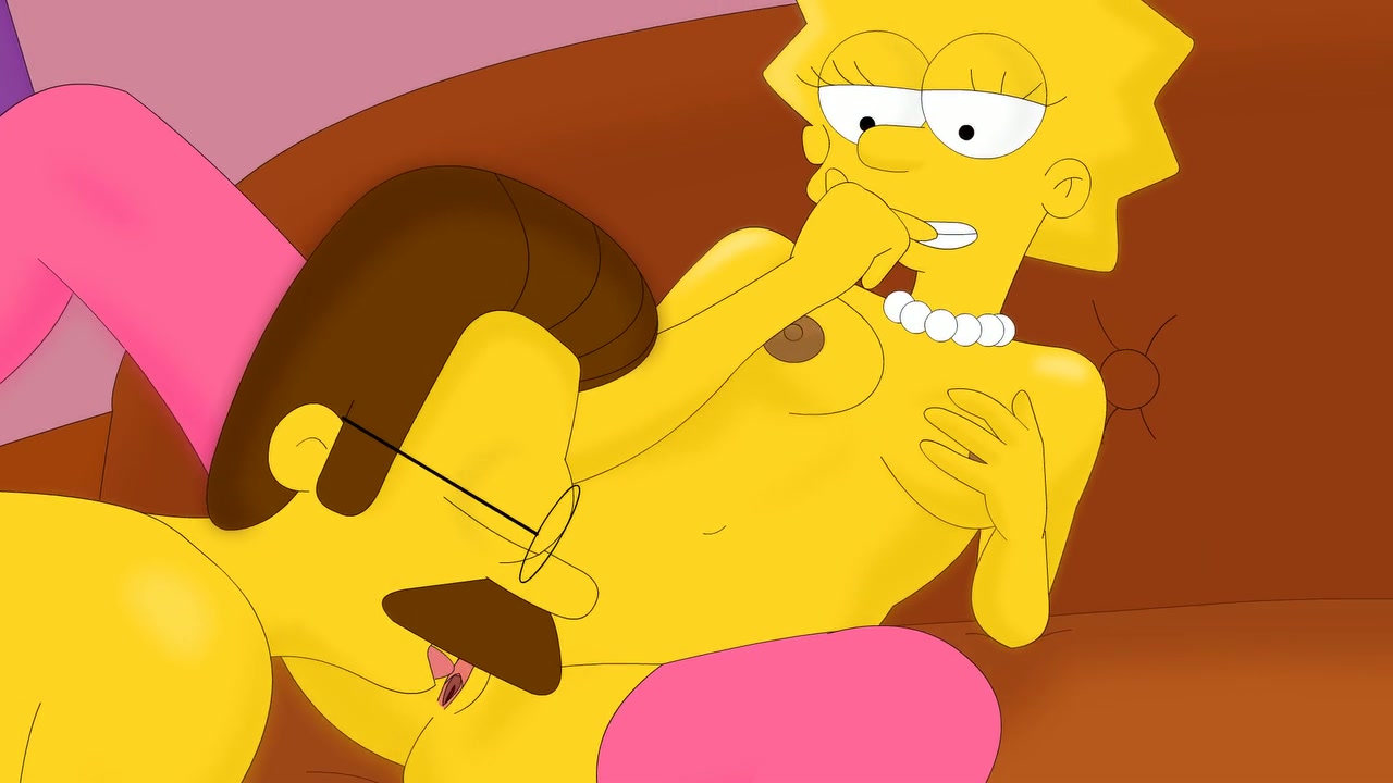 Ned Flanders chupando a buceta da Lisa Simpson